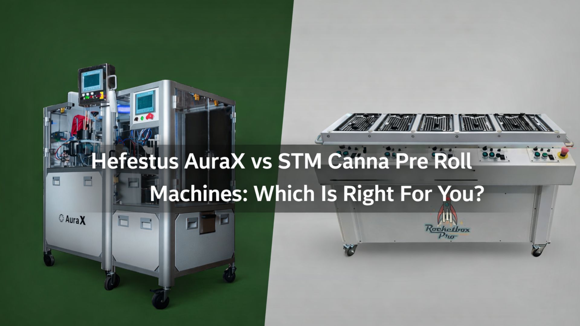 Hefestus AuraX vs STM Canna Pre Roll Machines