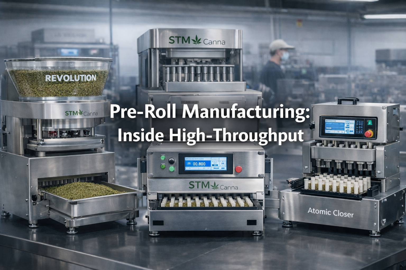 High-throughput pre-roll manufacturing process